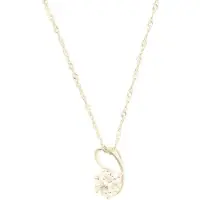 Behave Dames ketting zilver met steentje 40 cm