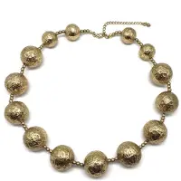 Behave - Ketting - Kralenketting - Goud kleur - Grove kralen - 50 cm