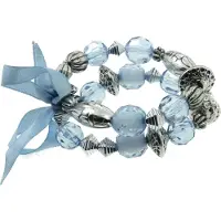 Behave - Rekarmband blauw strikje - romantische stijl accessoire