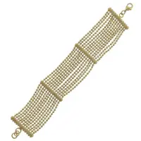 Behave Armband - goud kleur - met bolletjes schakel - 18 cm