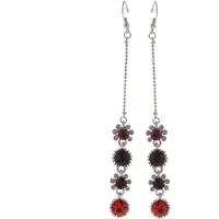 Behave - Oorbellen - Lange Oorhangers Bloemenstijl Dames - 12 cm