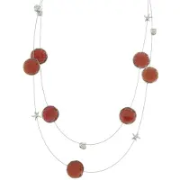 Behave - ketting met rode accenten - zomerse strandlook met sterren