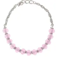 Behave ketting - Glaskralen accessoires - Mode sieraden - Nikkelvrij - 44 cm