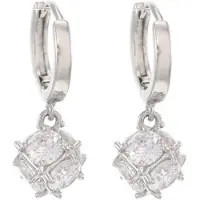 Behave - Oorhangers dames - zilverkleur zirkonia kristal - luxe stijlmoment