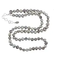 Behave Zoetwater Parel Ketting - Handgeknoopt - Dames - 10mm Parels - 76 cm + 6 cm verlengketting