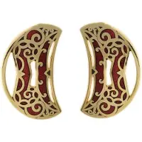 Behave - Oorclips dames - rood - 3 cm