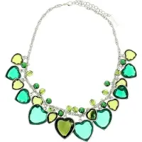 Behave ketting - Groene harten - Nikkelvrij - Verfijnde mode