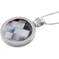 Behave - Lange ketting met geruite munt hanger - 90 cm