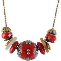 Behave - Ketting kort - Rood - bloem - verlengketting