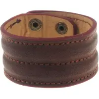 Behave - brede armband van imitatieleer - vintage look - unisex stijl