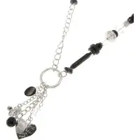 Behave ketting - Facet geslepen kralen met hangertjes en schakels - Nikkelvrij - Modeaccessoires