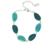 Behave - Armband blauwgroen epoxy - zomerse kleurtrend sieraden