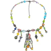 Behave Ketting - multi kleur - dames - met hanger - 40 cm