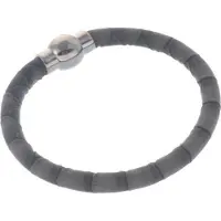 Behave - Armband - grijs PU leer - casual modern stijl - nikkelvrij