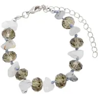 Behave - Armband halfedelsteen grijs - Boho chic zomeraccessoire