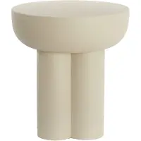 Light & Living Bijzettafel Ø46x50 cm MIKOLA mat crème (Beige, 46x46x50cm)