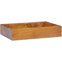 vidaXL Wastafel 50x35x10 cm massief teakhout