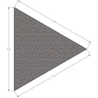 Koopman Schaduwdoek driehoek 3x3x3m Antraciet met Bevestigingsset