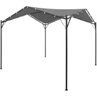 vidaXL Tuinpaviljoen, antraciet, 4x4 meter