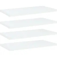 vidaXL Wandschappen 4 st 40x20x1,5 cm bewerkt hout wit