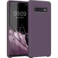 Kwmobile telefoonhoesje geschikt voor Samsung Galaxy S10 - Hoesje met siliconen coating - Smartphone case in Bleke iris