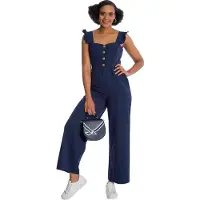 Banned - Cute Playsuit - M - Donkerblauw