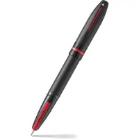 Sheaffer vulpen - ICON - zwart met rode PVD randen - penpunt M - inclusief convertor voor vulling - SF-E910853