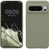 Kwmobile telefoonhoesje geschikt voor Google Pixel 8 Pro - Hoesje met siliconen coating - Smartphone case in grijsgroen