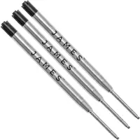 The James Brand The Burwell D2 Ink Refill CO307903-11 Black, 3 Pack, navulling