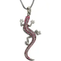 Behave ketting zilverkleur met paarse en roze accenten 40 cm - elegante en verfijnde look