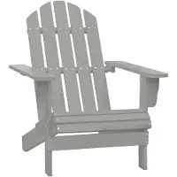 vidaXL Tuinstoel hout grijs