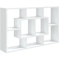 vidaXL Wandschap 85x16x52,5 cm bewerkt hout wit