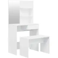 vidaXL Kaptafelset 74,5x40x141 cm hoogglans wit