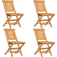 vidaXL Klapstoelen, 4 stuks, 47x63x90 cm, massief teakhout