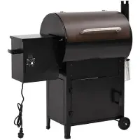 vidaXL Pelletbarbecue met schoorsteen 104 cm ijzer zwart