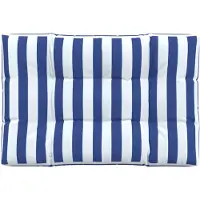 vidaXL Palletkussen gestreept 120x80x12 cm stof blauw en wit
