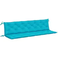 vidaXL Tuinbankkussens 2 st 200x50x7 cm stof turquoise
