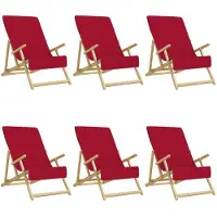 vidaXL Strandhanddoeken 6 st 400 g/m² 60x135 cm stof bordeauxrood