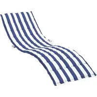 vidaXL Ligbedkussen gestreept oxford stof blauw en wit
