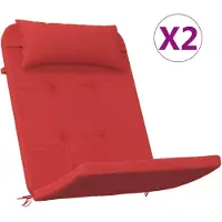 vidaXL Stoelkussens 2 st Adirondack oxford stof rood