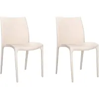 vidaXL Tuinstoelen 2 st 50x46x80 cm polypropeen crèmekleurig