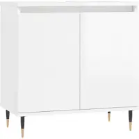vidaXL Badkamerkast 58x33x60 cm bewerkt hout hoogglans wit
