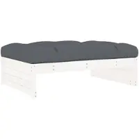 vidaXL Tuinvoetenbank 120x80 cm massief grenenhout wit