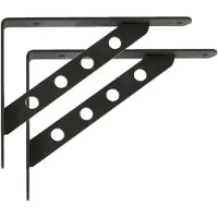 AMIG Plankdrager/steun Heavy Support - 2x - metaal - zwart - H200 x B160 mm - Tot 370 kg - Plankdragers