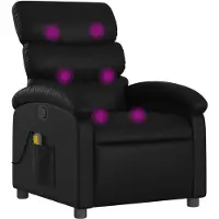 vidaXL Massagestoel verstelbaar kunstleer zwart