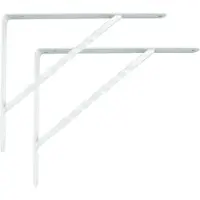 AMIG Plankdrager/steun/beugel Spiraal - 2x - metaal - wit - H200 x B150 mm - Tot 225 kg - Plankdragers