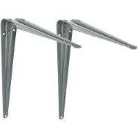 AMIG Plankdrager/planksteun van metaal - 2x - gelakt grijs - H300 x B250 mm - Plankdragers