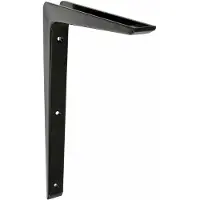 AMIG Plankdrager/planksteun - aluminium - gelakt zwart - H250 x B200 mm - Plankdragers