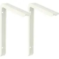 AMIG Plankdrager/planksteun - 2x - aluminium - gelakt wit - H200 x B150 mm - max gewicht 60 kg - Plankdragers