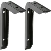 AMIG Plankdrager/planksteun van aluminium - 2x - gelakt zwart - H200 x B150 mm - heavy support - Plankdragers